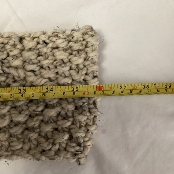 Tweedy Beige Thick Chunky Knit Winter Infinity Scarf Handmade? - Picture 6 of 9